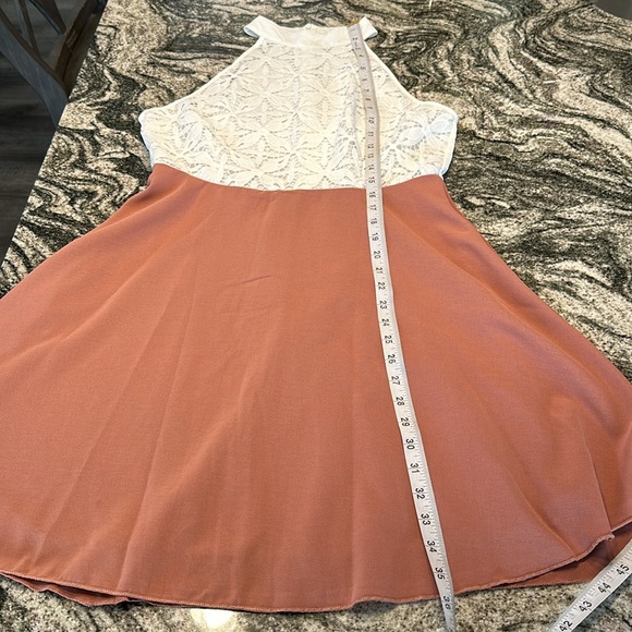 SHEIN white and dark pink dress size large - Picture 9 of 10